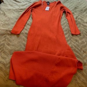 Ashley Stewart Burnt Orange Long Dress